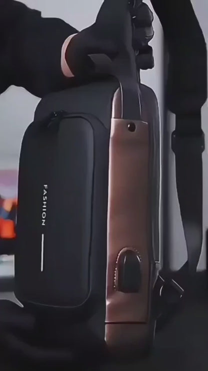 Anti-theft sling bag with a USB charging port